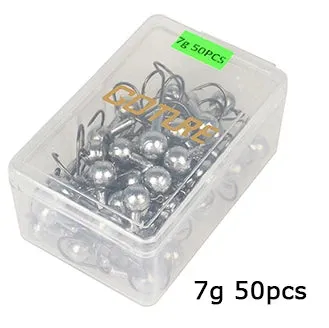 20/50pcs Lead jig Head Fishing Hook 1g-20g Hooks for Soft Lures Carbon Steel