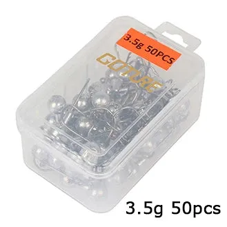 20/50pcs Lead jig Head Fishing Hook 1g-20g Hooks for Soft Lures Carbon Steel