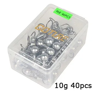 20/50pcs Lead jig Head Fishing Hook 1g-20g Hooks for Soft Lures Carbon Steel