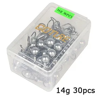 20/50pcs Lead jig Head Fishing Hook 1g-20g Hooks for Soft Lures Carbon Steel