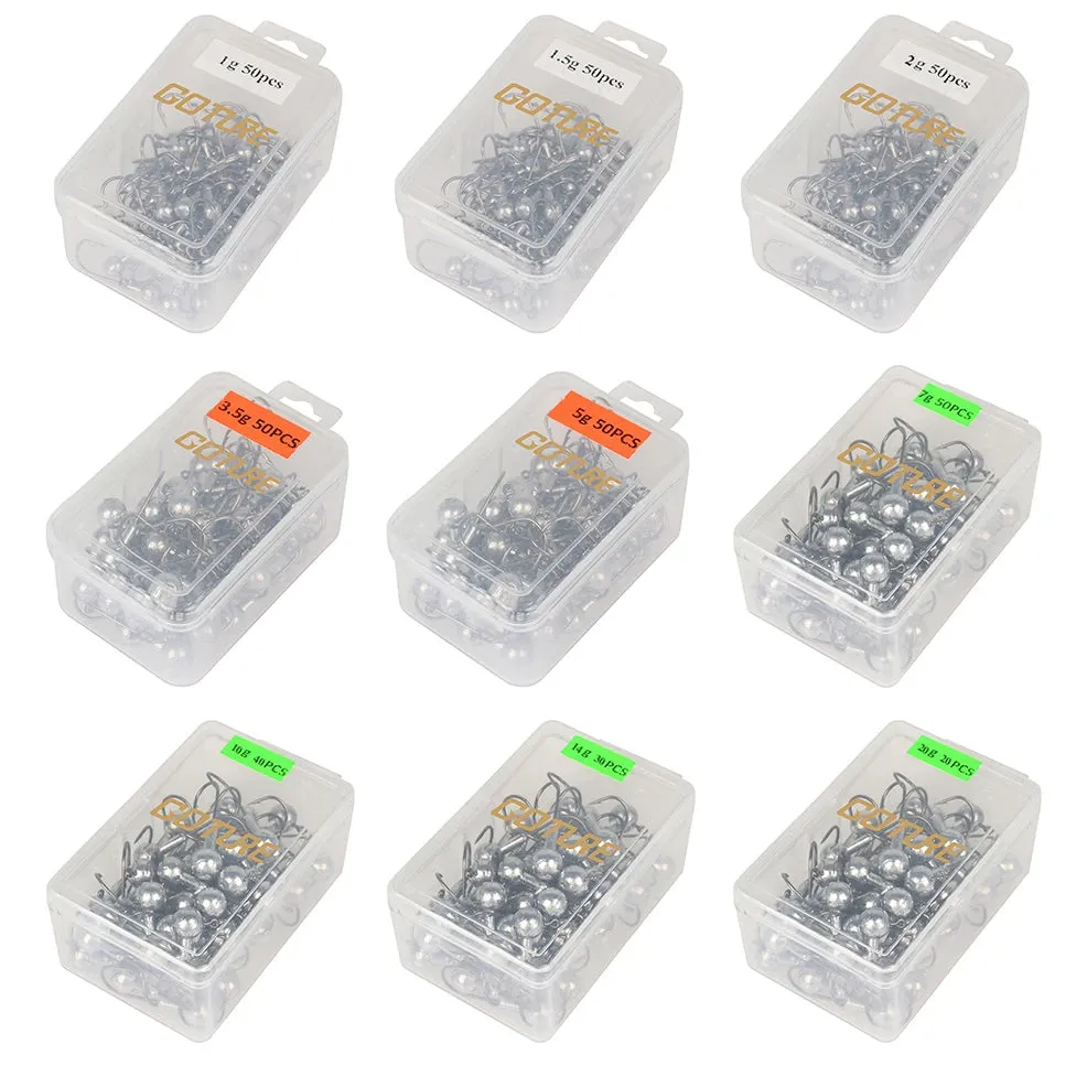 20/50pcs Lead jig Head Fishing Hook 1g-20g Hooks for Soft Lures Carbon Steel