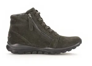 '36.868.33' women's walking rolling lace-zip boots - Green