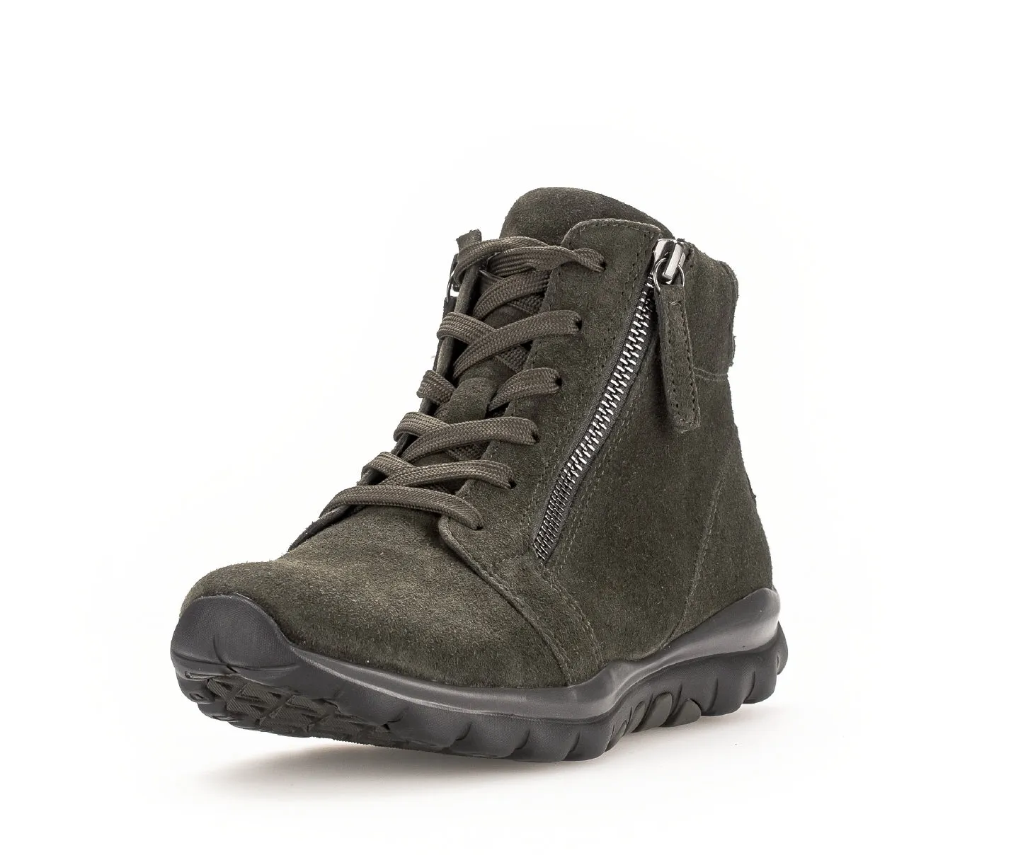 '36.868.33' women's walking rolling lace-zip boots - Green