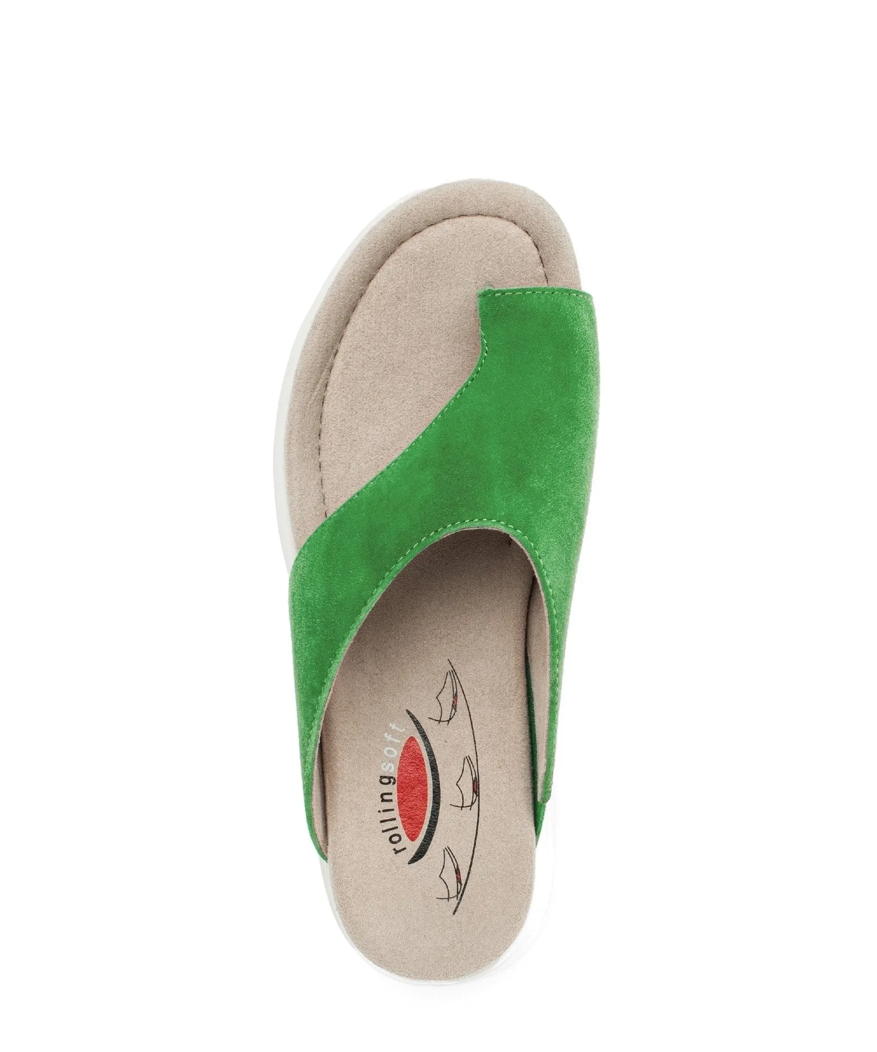 '46.812.34' women's rolling slide sandal - green