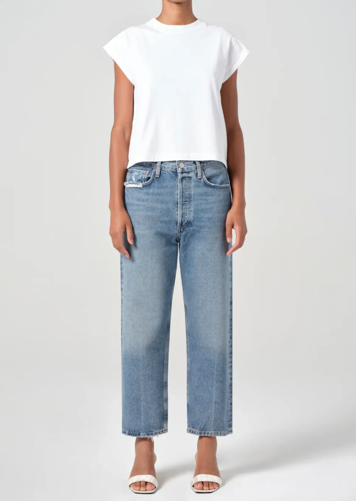 Agolde 90's Crop Mid Rise Loose Straight - Hooked