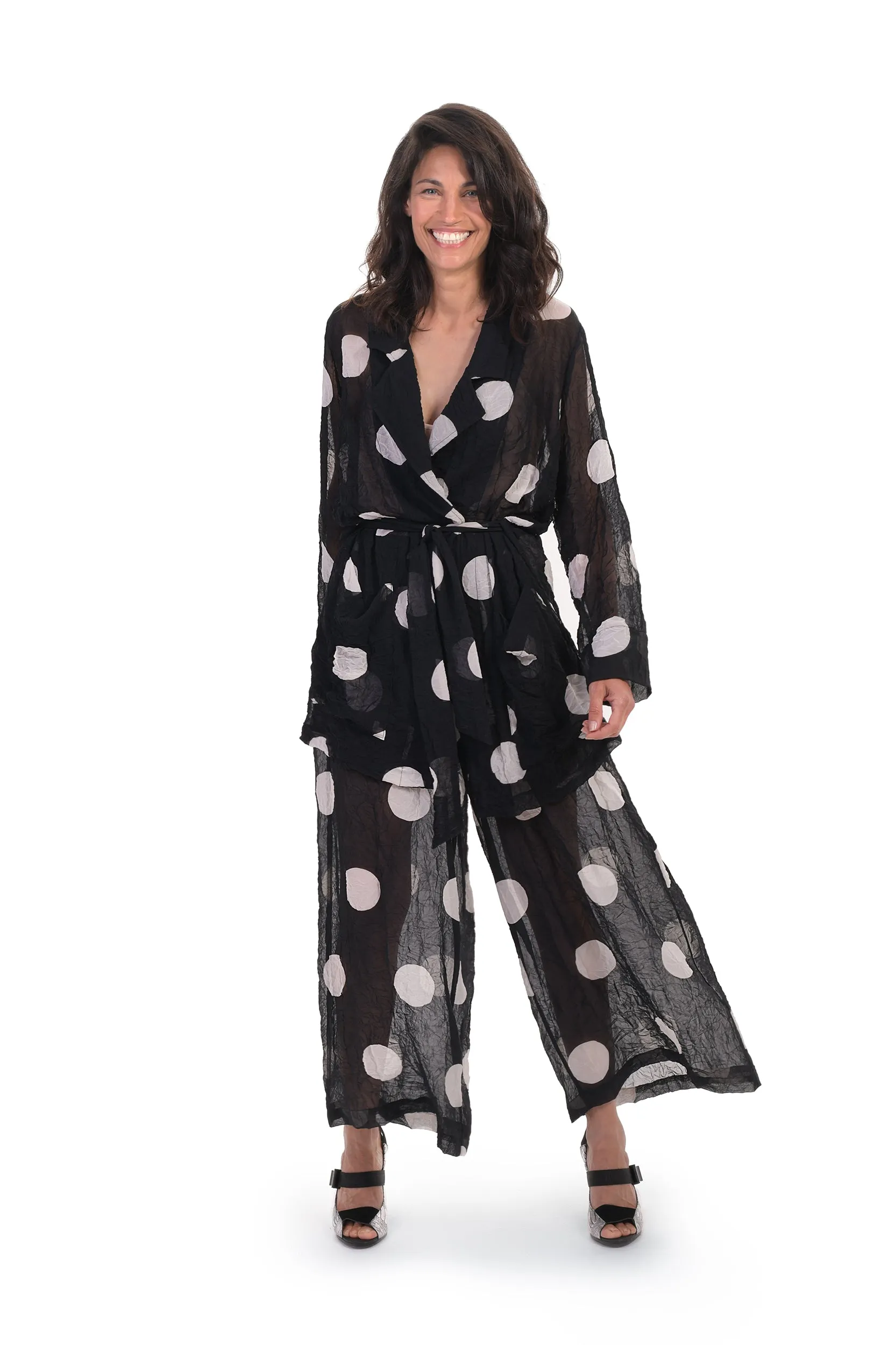 Alembika Chiffon Dot Palazzo Pant