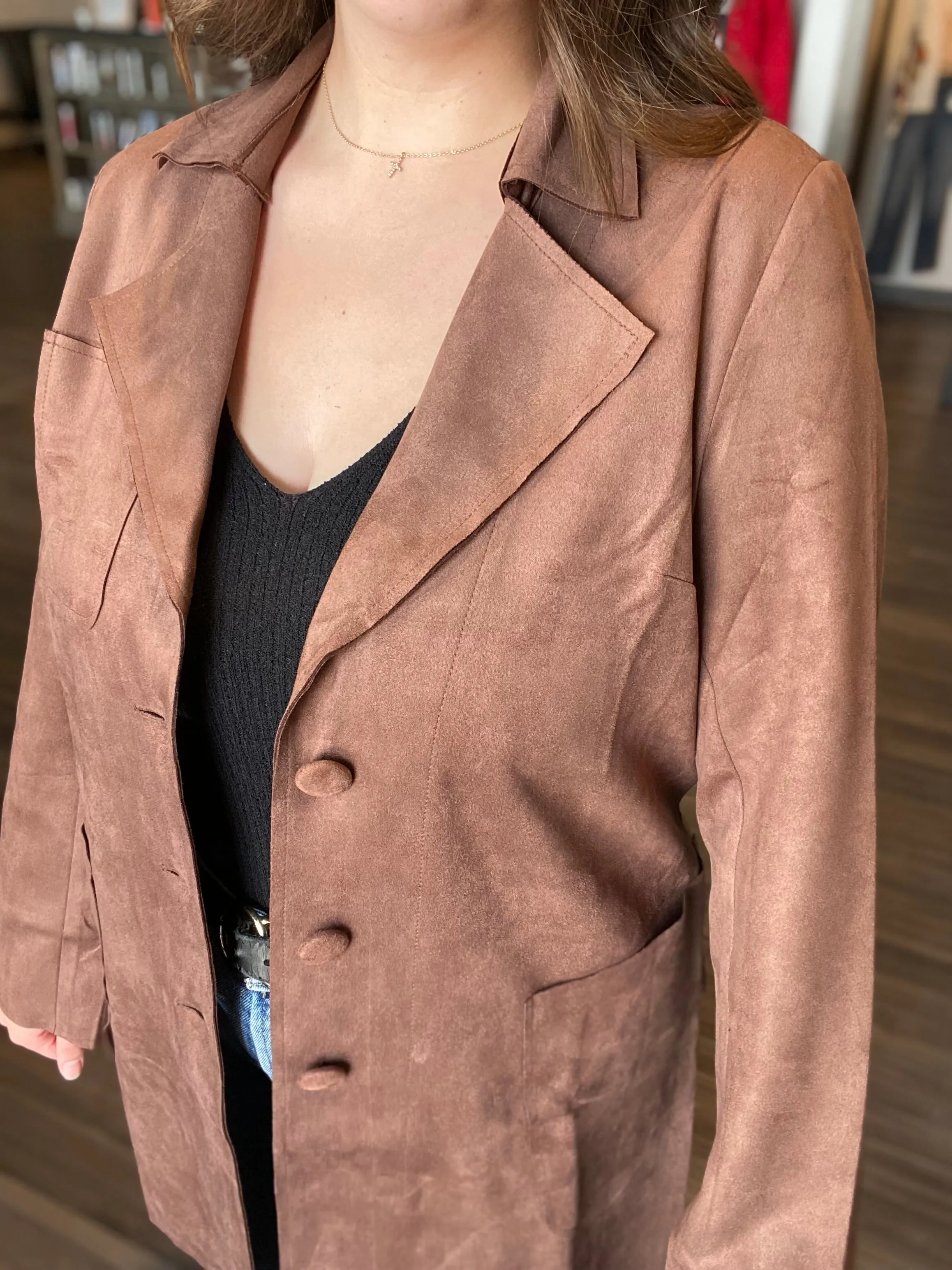 Alissa Suede Car Coat