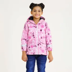 Baby Girls Pink Printed Windbreaker