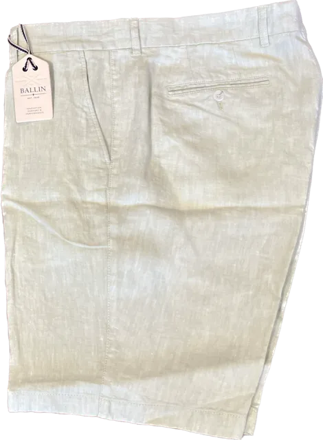 Ballin Linen Chambray Twill Drummond Short: Green Tea