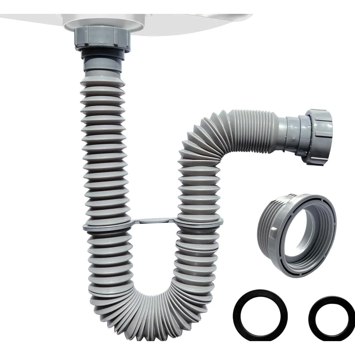 Bathroom ABS Plastic Flexible Sink Waste Hose 800mm - S04002GR