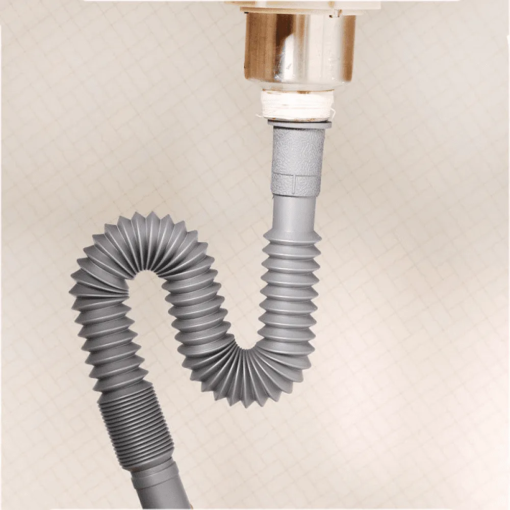 Bathroom ABS Plastic Flexible Sink Waste Hose 800mm - S04002GR