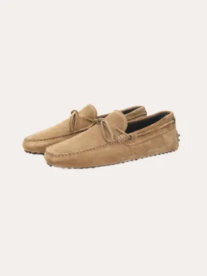 Beige Suede Moccasins