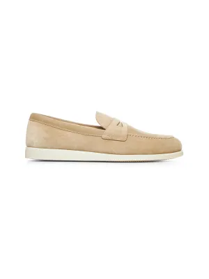 Beige suede Saddle loafers