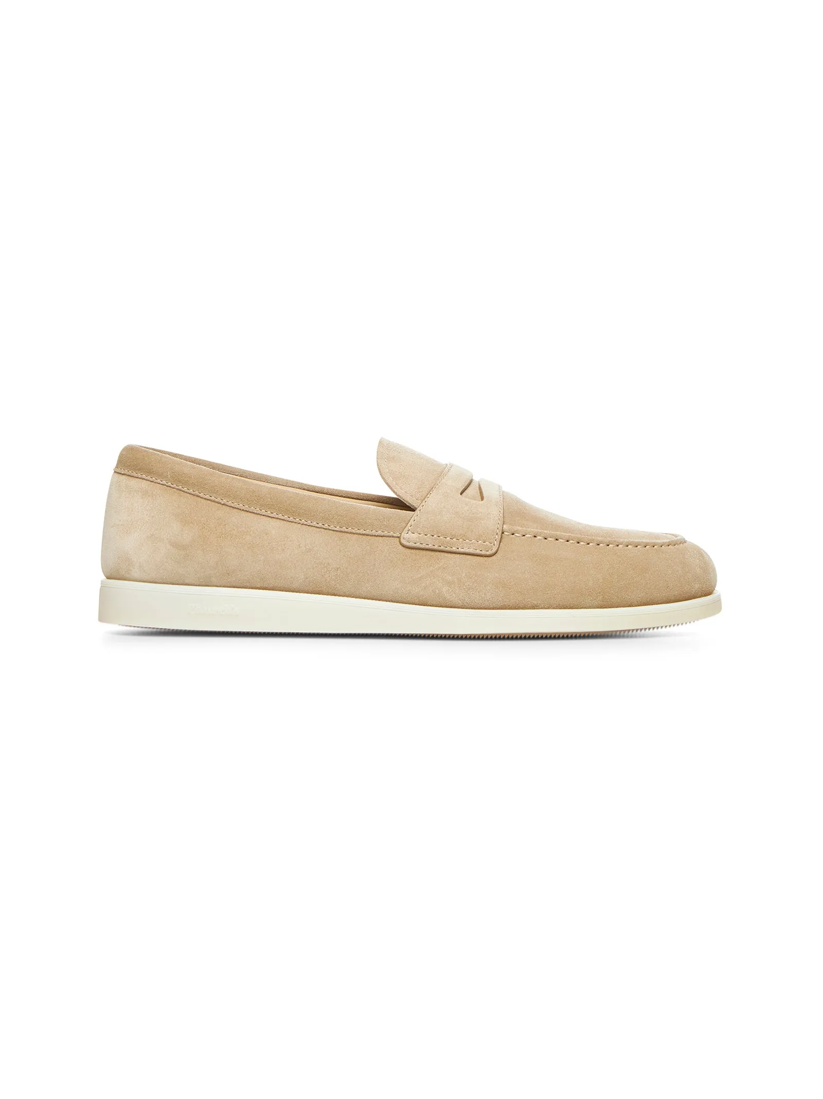 Beige suede Saddle loafers