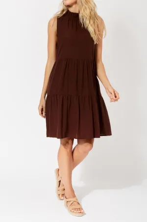 Belize Frill Dress - Henna