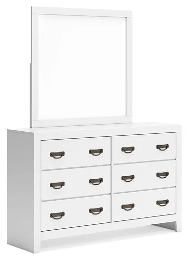 Binterglen Full Panel Bed with Mirrored Dresser, Chest and 2 Nightstands