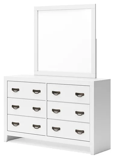 Binterglen Full Panel Bed with Mirrored Dresser, Chest and 2 Nightstands