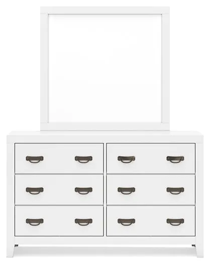 Binterglen King Panel Bed with Mirrored Dresser, Chest and 2 Nightstands