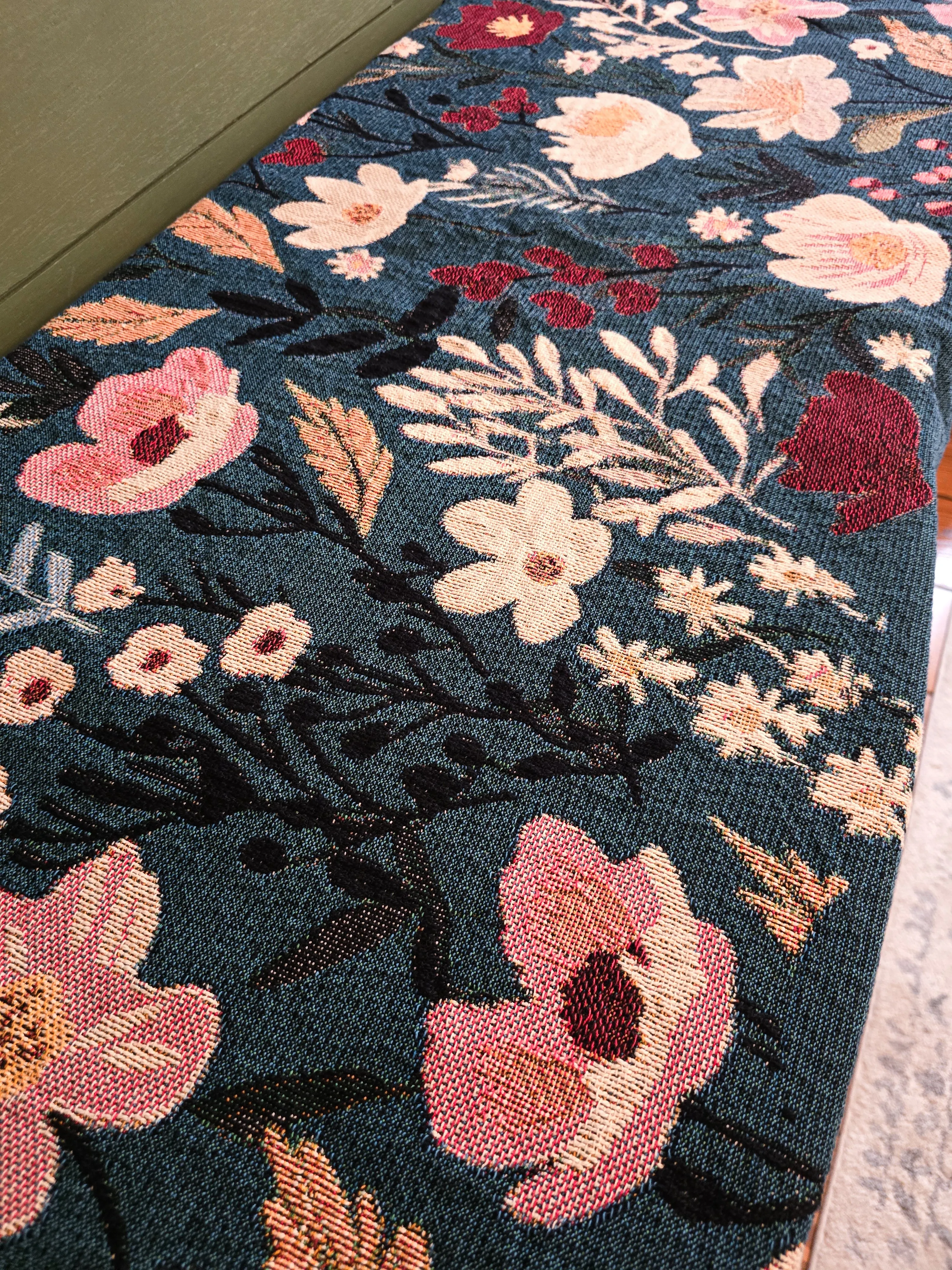 Blue Floral Mother Blanket with Names