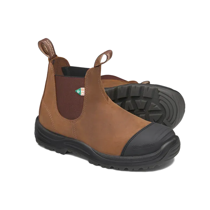 Blundstone 169 - Work & Safety Boot Rubber Toe Cap - Saddle Brown