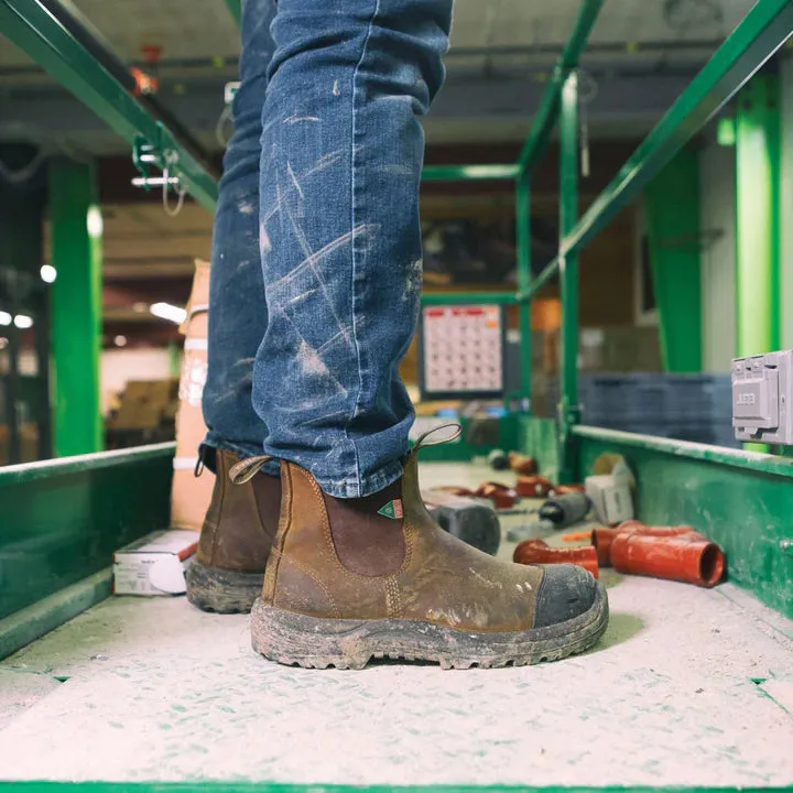 Blundstone 169 - Work & Safety Boot Rubber Toe Cap - Saddle Brown