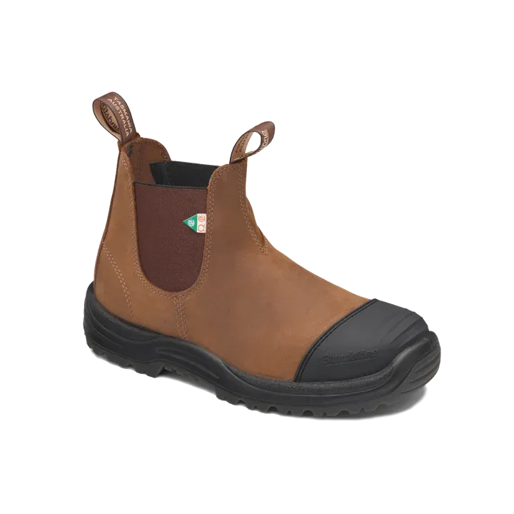 Blundstone 169 - Work & Safety Boot Rubber Toe Cap - Saddle Brown