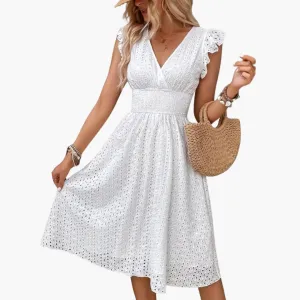 Boho Sleeveless Midi Dress for Women