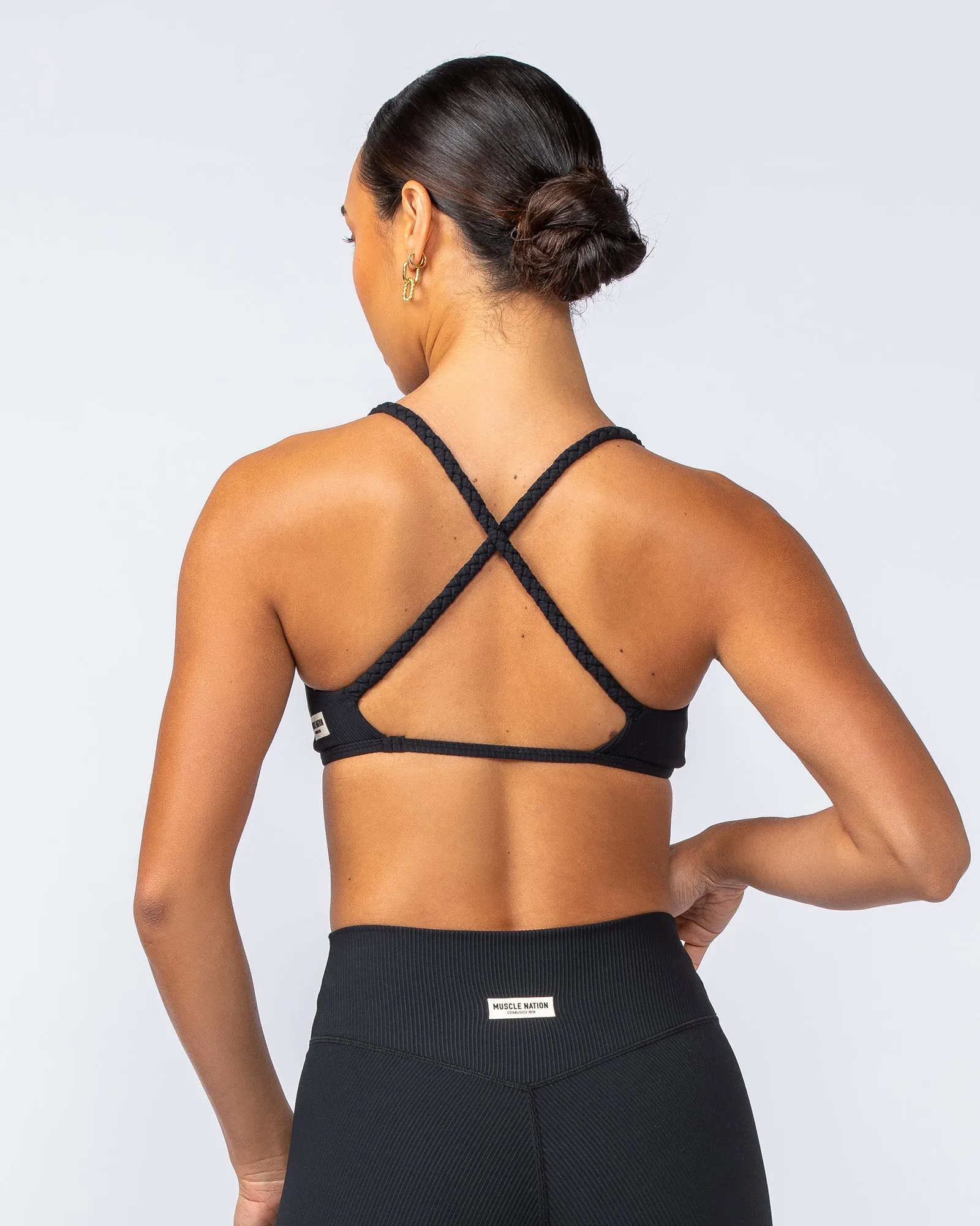 Breeze Rib Bralette - Black