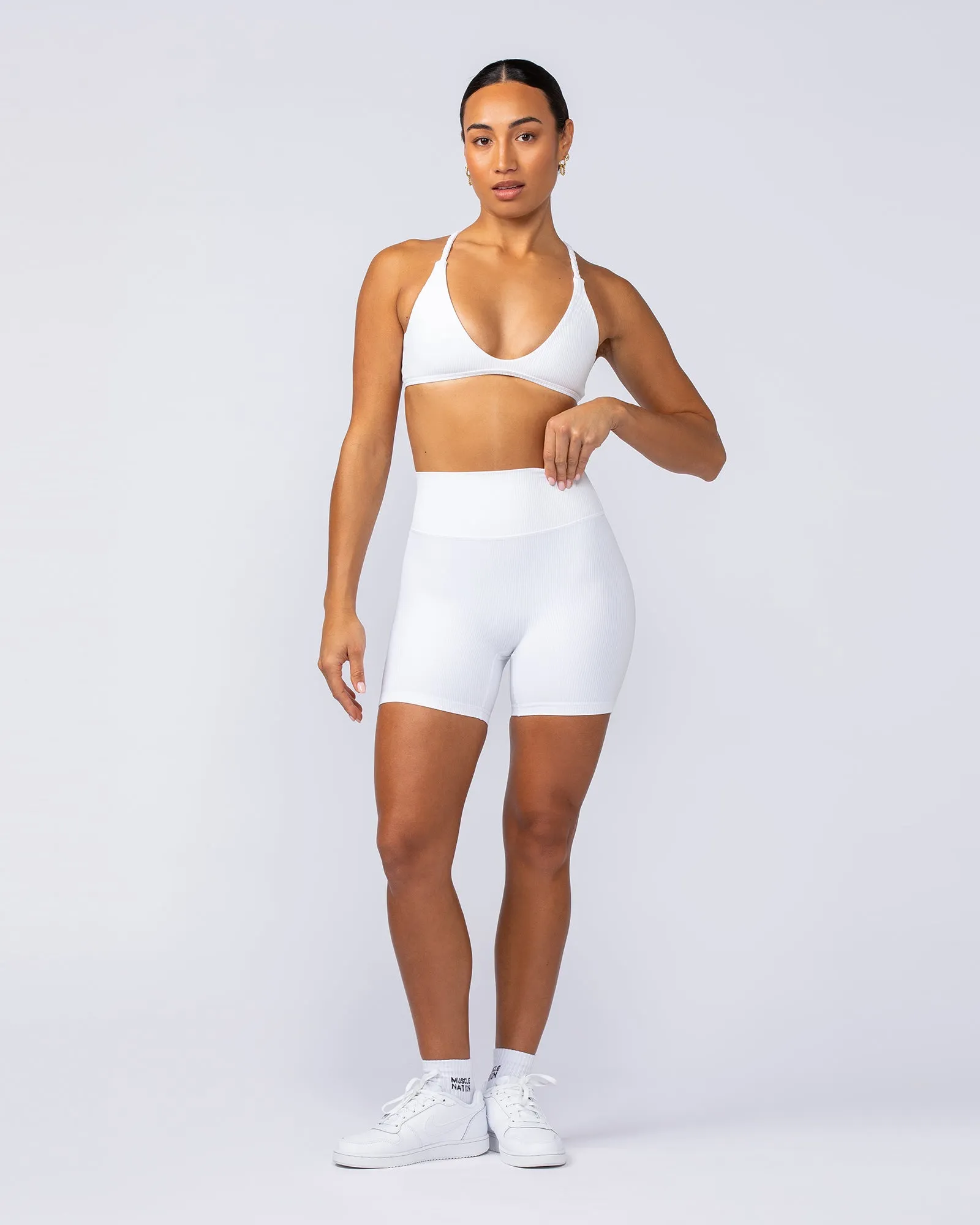 Breeze Rib Bralette - White