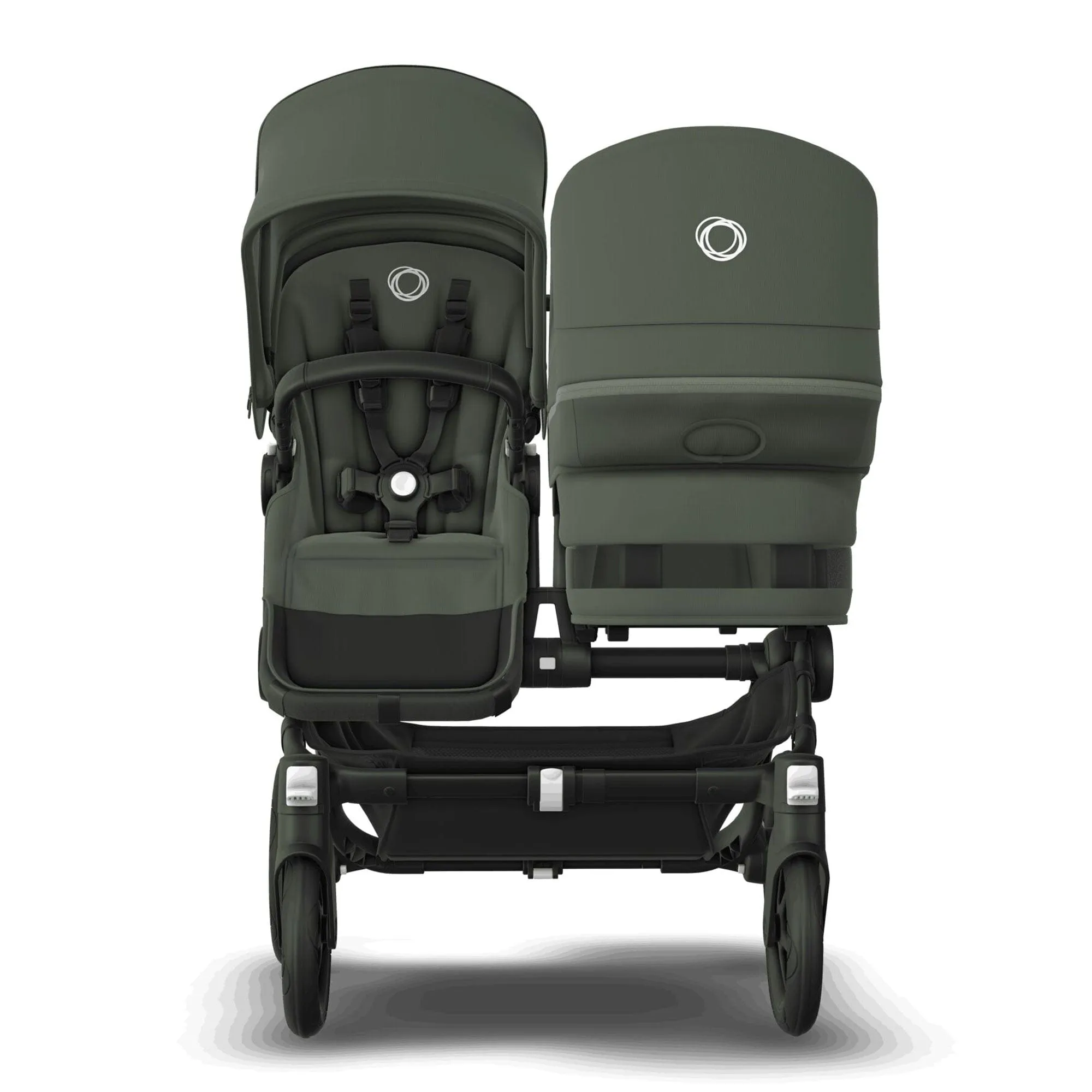 Bugaboo Donkey 5 Duo Complete Cloud T Travel System - Forest Green