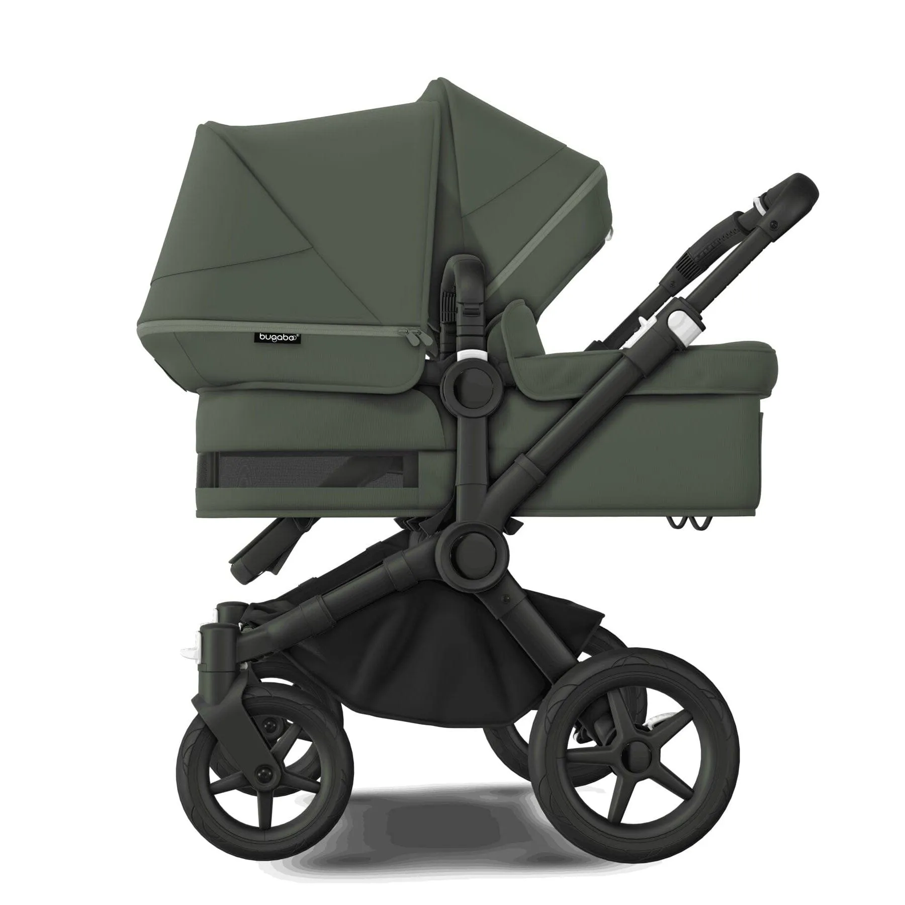Bugaboo Donkey 5 Duo Complete Cloud T Travel System - Forest Green