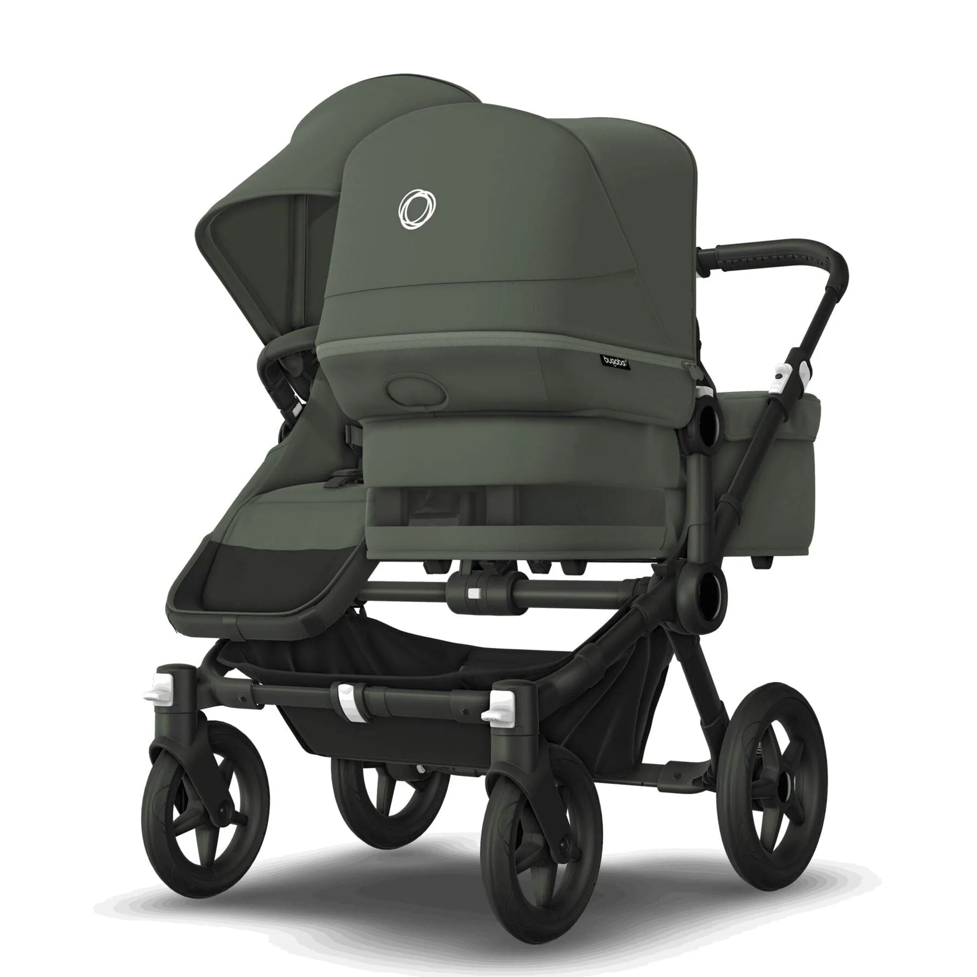 Bugaboo Donkey 5 Duo Complete Cloud T Travel System - Forest Green