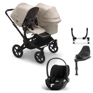 Bugaboo Donkey 5 Duo Complete Cloud T Travel System in Desert Taupe