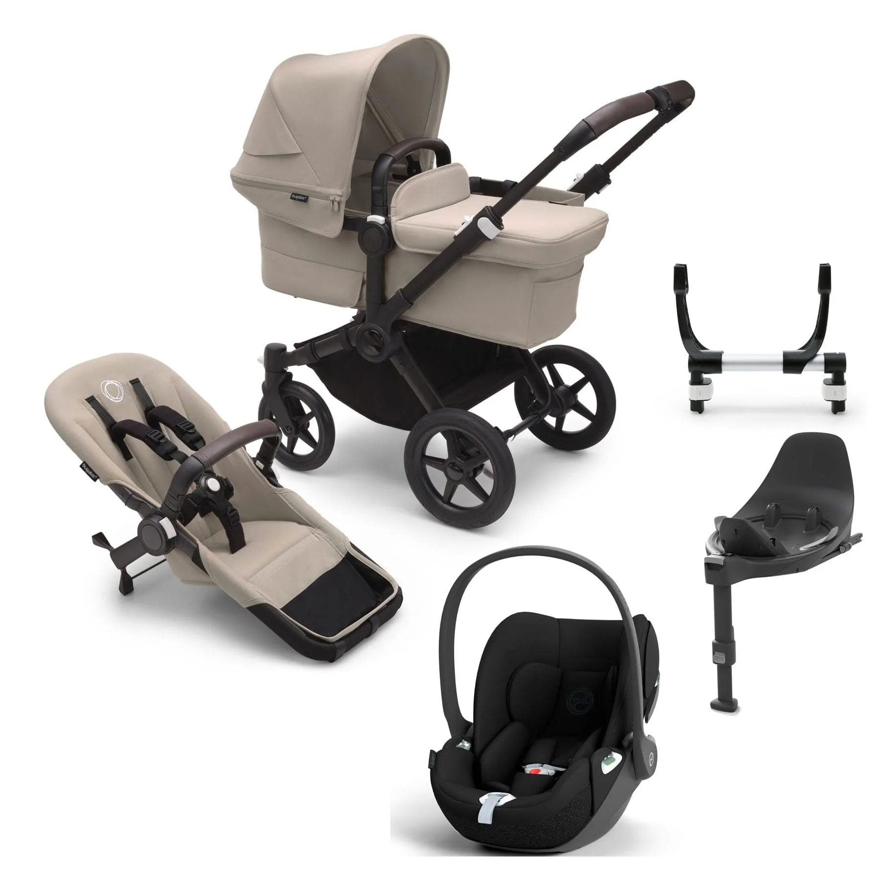 Bugaboo Donkey 5 Mono Cloud T Travel System in Desert Taupe