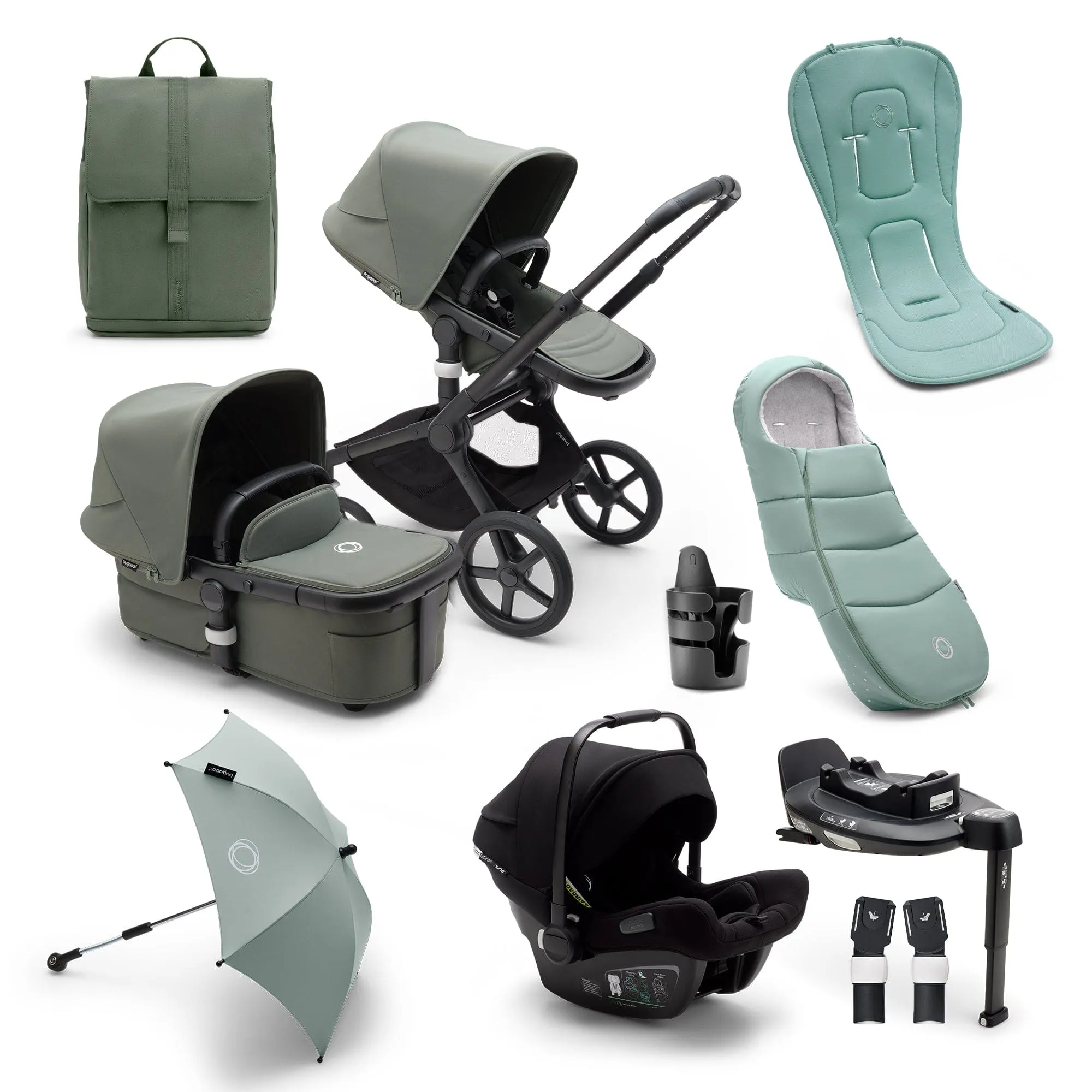 Bugaboo Fox 5 Ultimate Bundle -  Black/Forest Green
