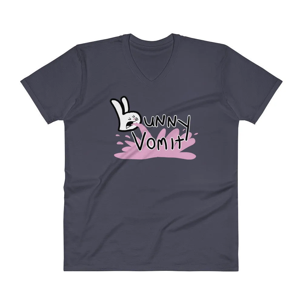 Bunny Vomit Logo V-Neck T-Shirt