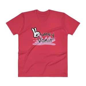 Bunny Vomit Logo V-Neck T-Shirt