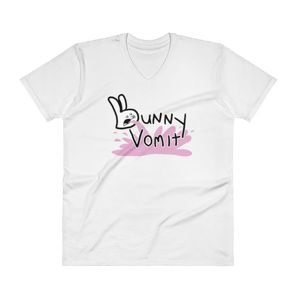 Bunny Vomit Logo V-Neck T-Shirt