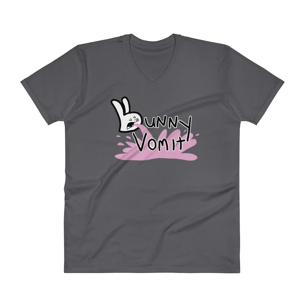 Bunny Vomit Logo V-Neck T-Shirt