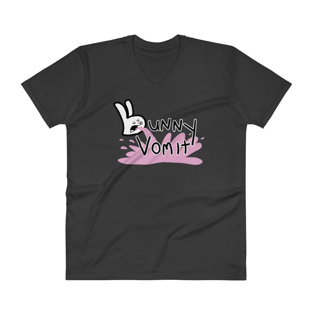 Bunny Vomit Logo V-Neck T-Shirt