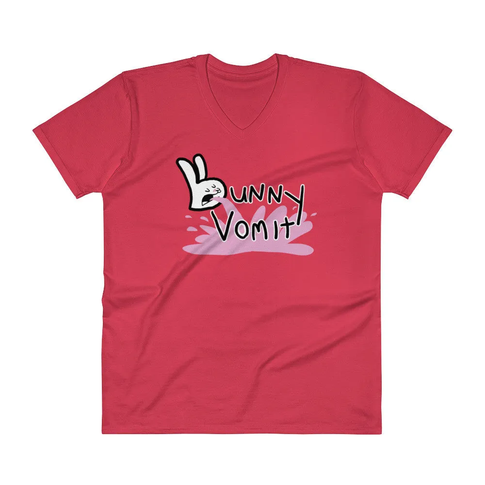 Bunny Vomit Logo V-Neck T-Shirt