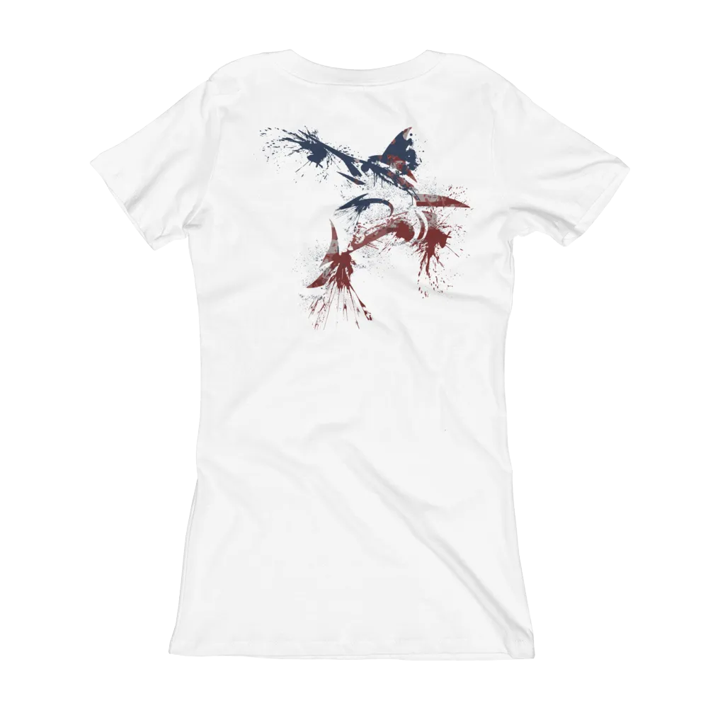 CATCH FISH & CHILL WOMEN'S USA MARLIN V TEE