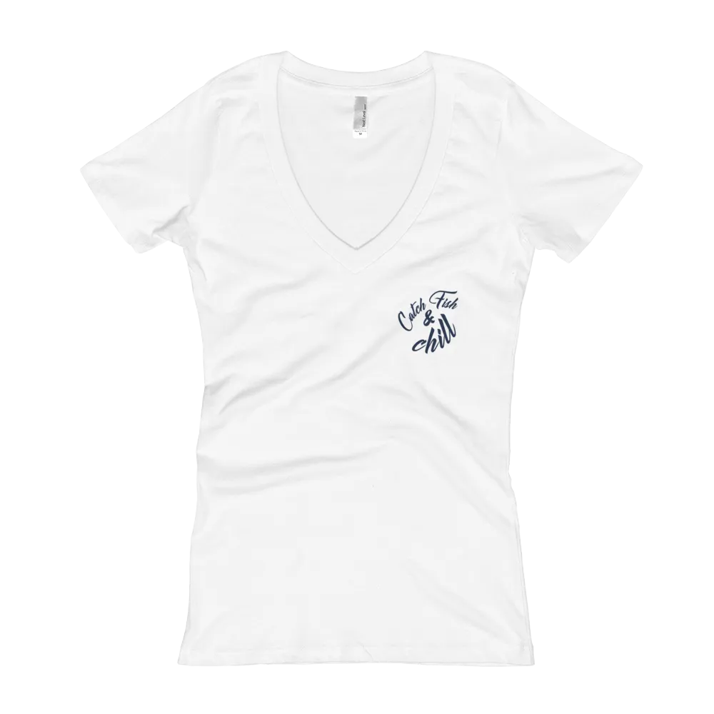 CATCH FISH & CHILL WOMEN'S USA MARLIN V TEE