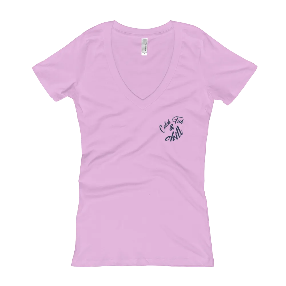 CATCH FISH & CHILL WOMEN'S USA MARLIN V TEE