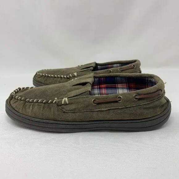 Clarks - Men's 10 Brown Suede Slip-on Slippers