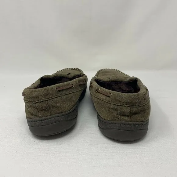 Clarks - Men's 10 Brown Suede Slip-on Slippers