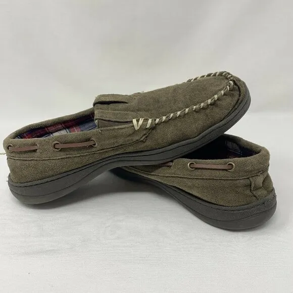 Clarks - Men's 10 Brown Suede Slip-on Slippers