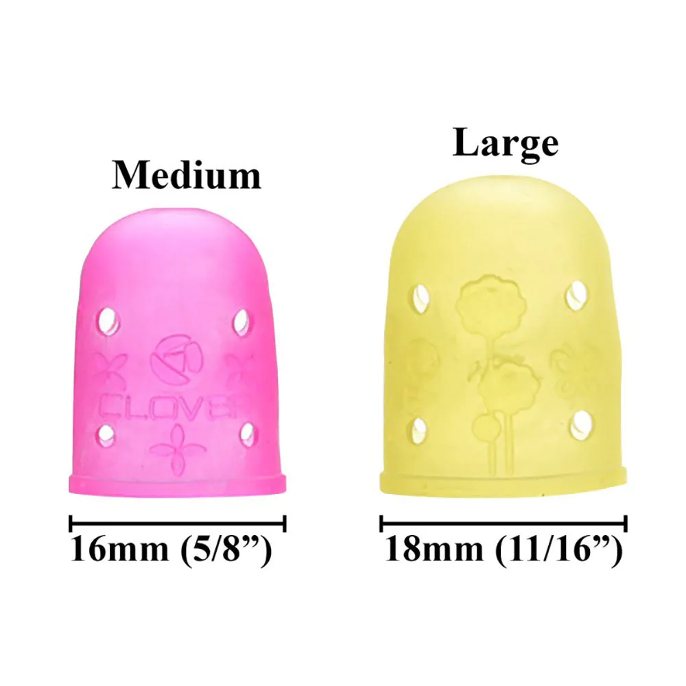 CLOVER - Flexible Rubber Thimbles - Medium - 2 pcs