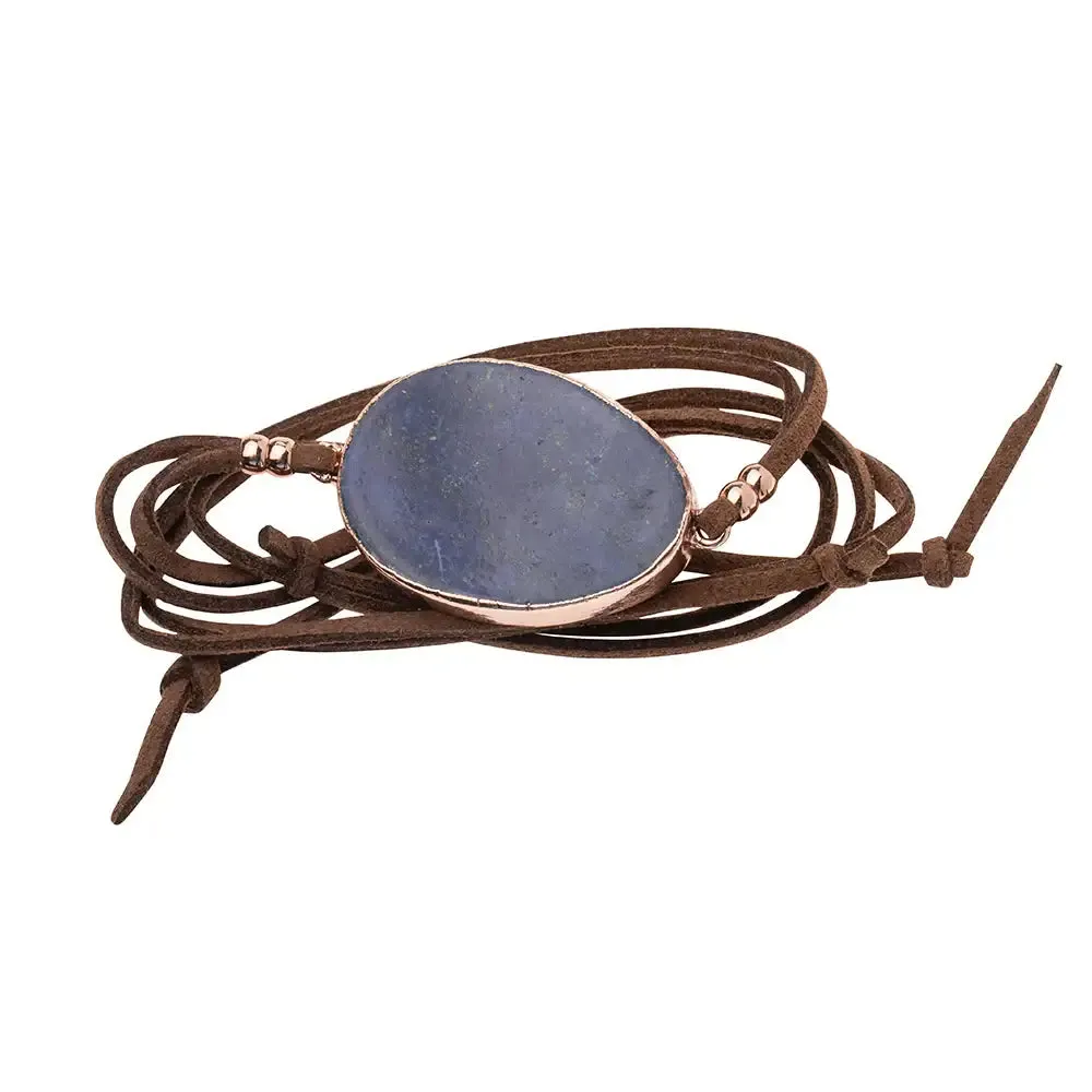 CONVERTIBLE SUEDE STONE WRAP WITH MAGNETIC CLASP
