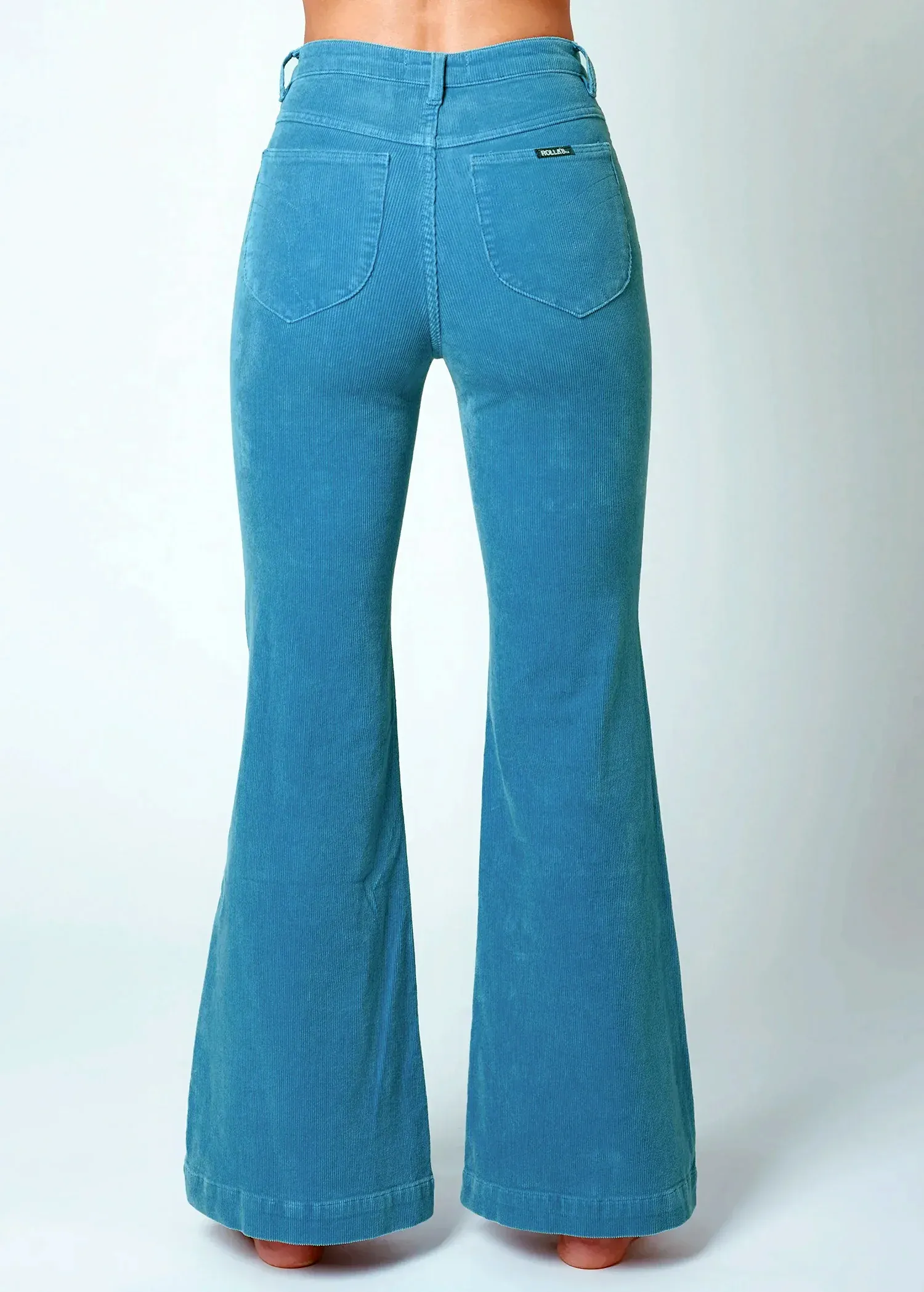 Cornflower Blue Corduroy Sailor Eastcoast Flares <br><I>almost gone! </I>